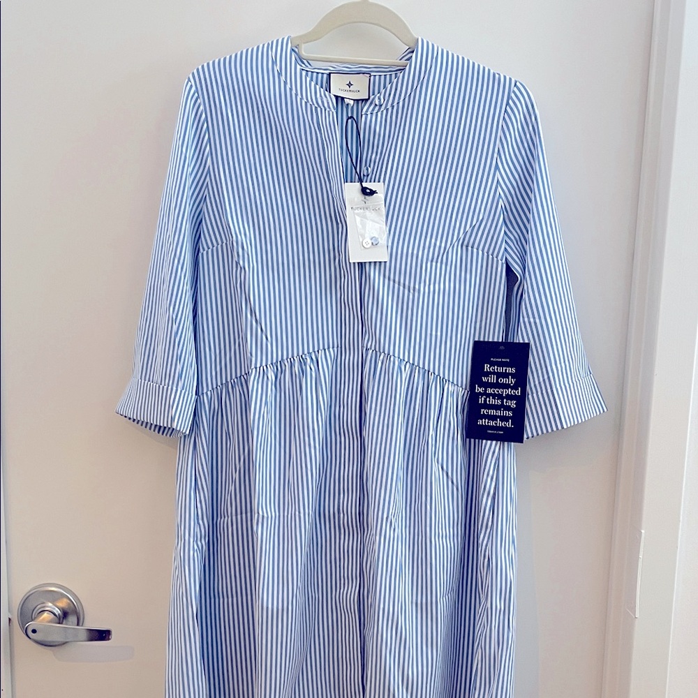 Tuckernuck Blue and White Striped Mini Dress